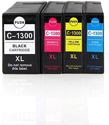 Amazon.co.jp: PGI-1300XL 顔料 4色セット (PGI-1300XLBK×1 PGI